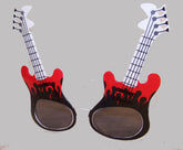 Wholesale Halloween Guitar Flames Design Assorted Party Sunglasses (Sold by DZ)